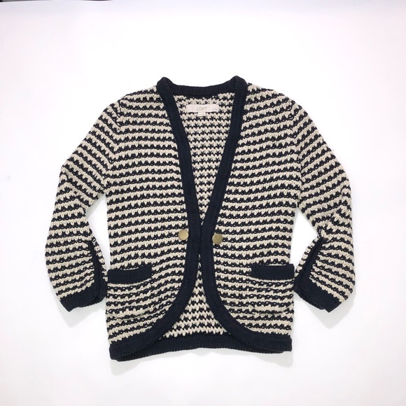 LOFT Textural Stitch 3/4 Sleeve Sweater Jacket - Picture 2 of 6